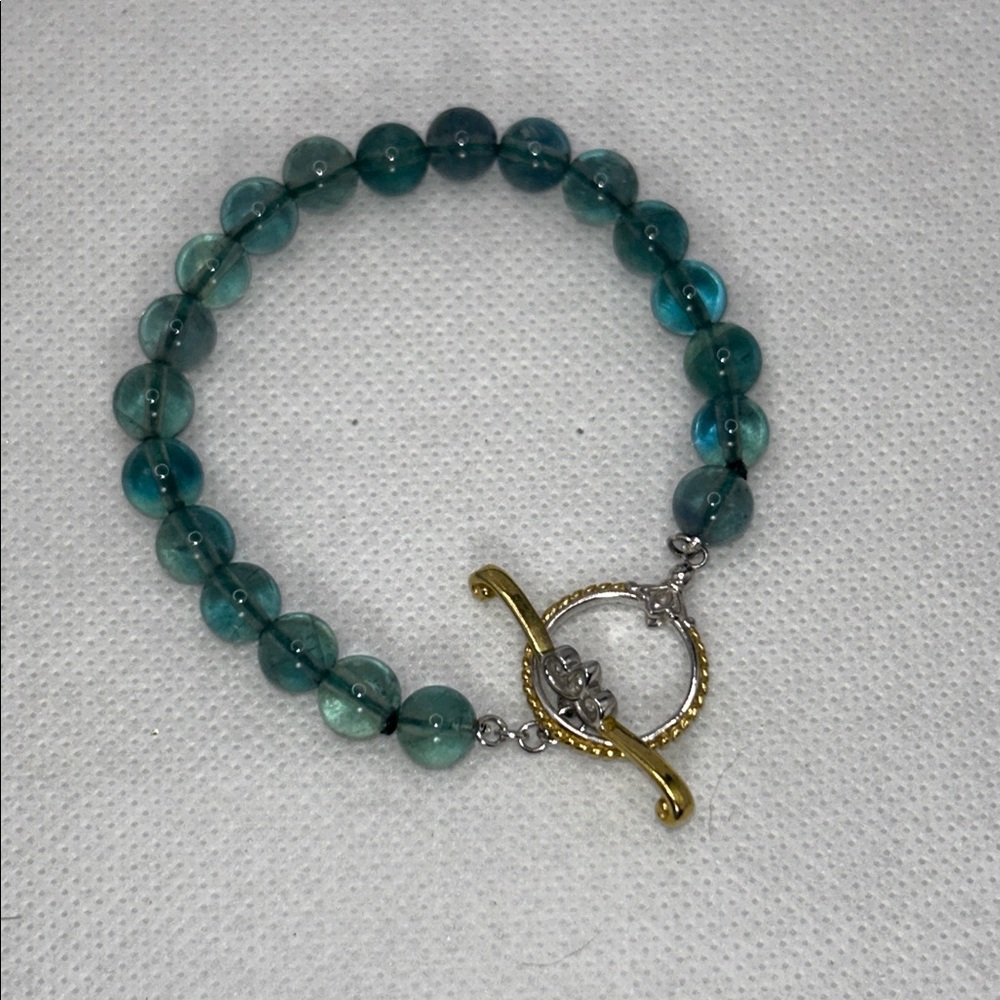 NWOT Gems En Vogue Sterling Silver Palladium Genuine Gemstone Beaded Bracelet